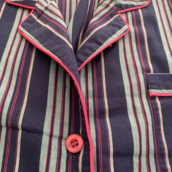 Nordstrom XL Navy Striped 100% Cotton Pajama Set New no Tag - Picture 11 of 16